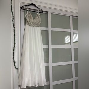 Speechless White Dress with Silver Accents